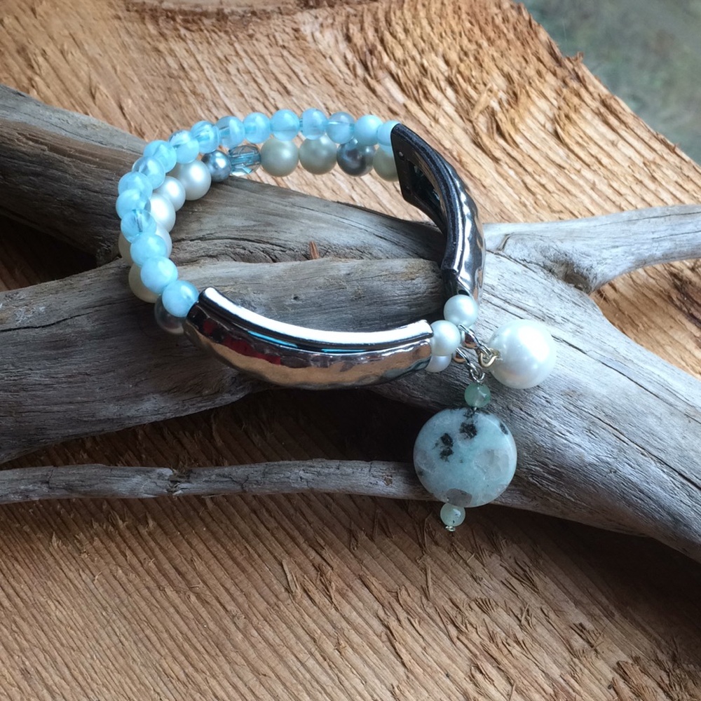Handmade double stand stretch bracelet